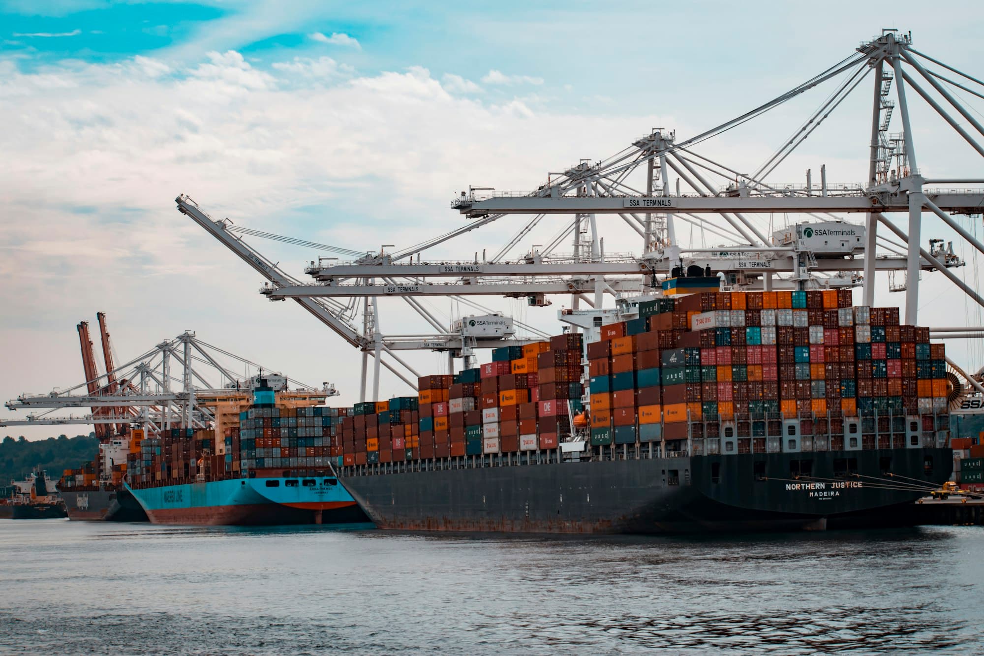 Container ship at the quay